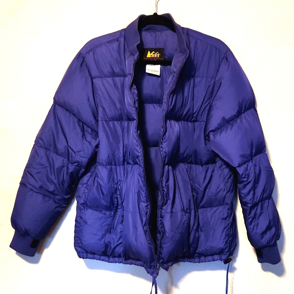 REI Blue Puffy Down Jacket